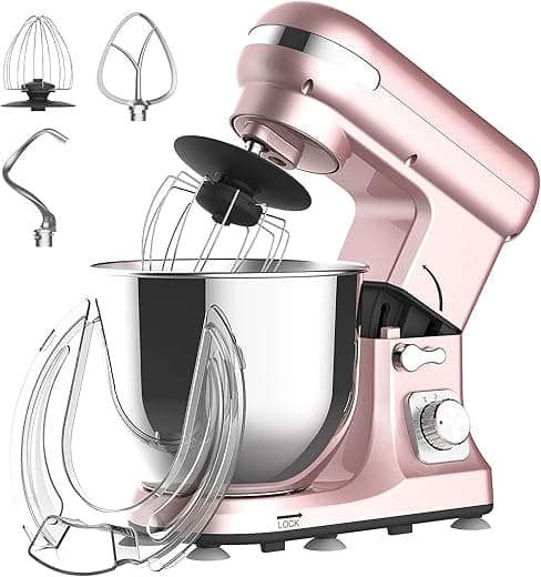 6.5L Stand Mixer with 6-Speed Control (Pink)