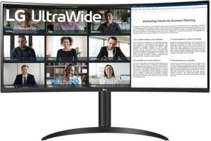 LG 34WR55QK-B - 34" UltraWide QHD Curved Monitor with USB Type-C™