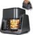 Advwin 7-in-1 Dual Zone Air Fryer, 6L Oil-Free Electric Cooker with Top BBQ Grill & Bottom Fryer, Touch Screen for Frying, Baking & Roasting | Low-Fat | Low Noise | Healthy Non-Coated & Easy to Clean