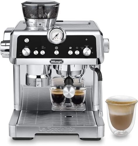 De’Longhi La Specialista Prestigio, Perfetto Manual Espresso Coffee Machine, EC9355.M, Metal, Control Grind, Dose and Temperature, Enjoy Barista Quality Coffee at Home