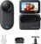 Insta360 GO 3S – 64 GB Black 4K Tiny Portable Vlogging Camera, Hands-Free POVs, Mount Anywhere, Stabilization, 140 Min Battery Life, 10m Waterproof, Apple Find My, Pet POV