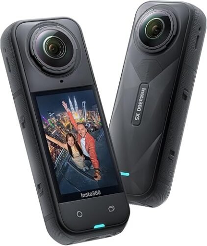 Insta360 X5 – Waterproof 8K 360° Action Camera, Leading Low Light, Invisible Selfie Stick Effect, Rugged and Replaceable Lens, 3-Hour Battery, Built-in Wind Guard, Stabilization, Triple AI Chip Design