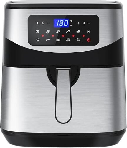 Kitchen Couture Air Fryer 12 Litre | LCD Display | 9 Preset Programs | Advanced Air Circulation | Temp Control up to 200 Degrees Celsius | Silver