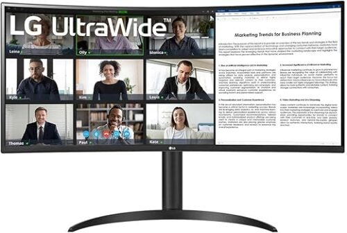 LG 34″ UltraWide QHD Curved Monitor with USB Type-C™