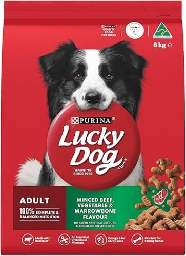 LUCKY DOG Adult Dry Dog Food Minced Beef Vegetable and Marrowbone 8kg