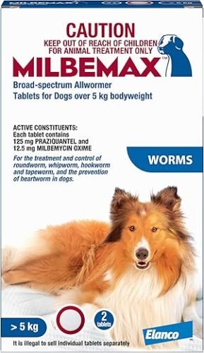Milbemax™ Allwormer Tablet for Dogs 5 – 25kg – 2 Pack