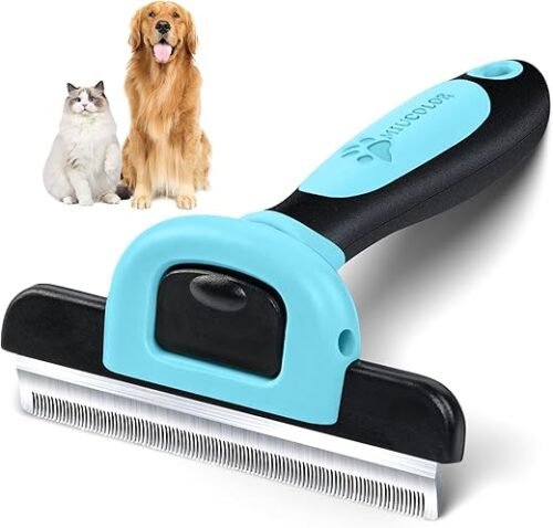 MIU COLOR Pet Grooming Brush, Professional Deshedding Tool, Effectively Reduces Shedding by Up to 90% for Short Hair and Long Hair Dogs/Cats(Blue)