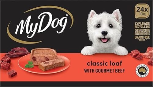 MY DOG Adult Wet Dog Food Classic Loaf with Gourmet Beef 24 x 100g Trays