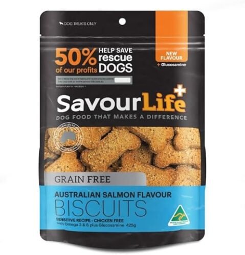 Savourlife Australian Salmon Grain Free Biscuits Dog Treats 425g